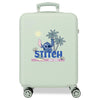 Maleta trolley ABS Stitch Disney Just Chill de 55 cm en verde claro