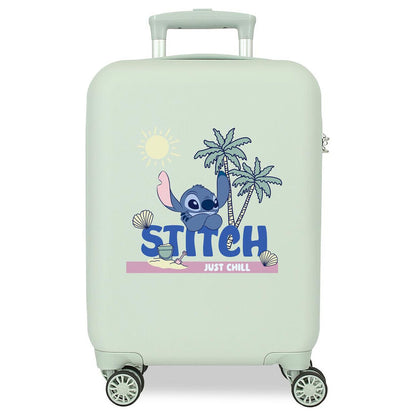 Maleta trolley verde Stitch Disney Just Chill de 50 cm