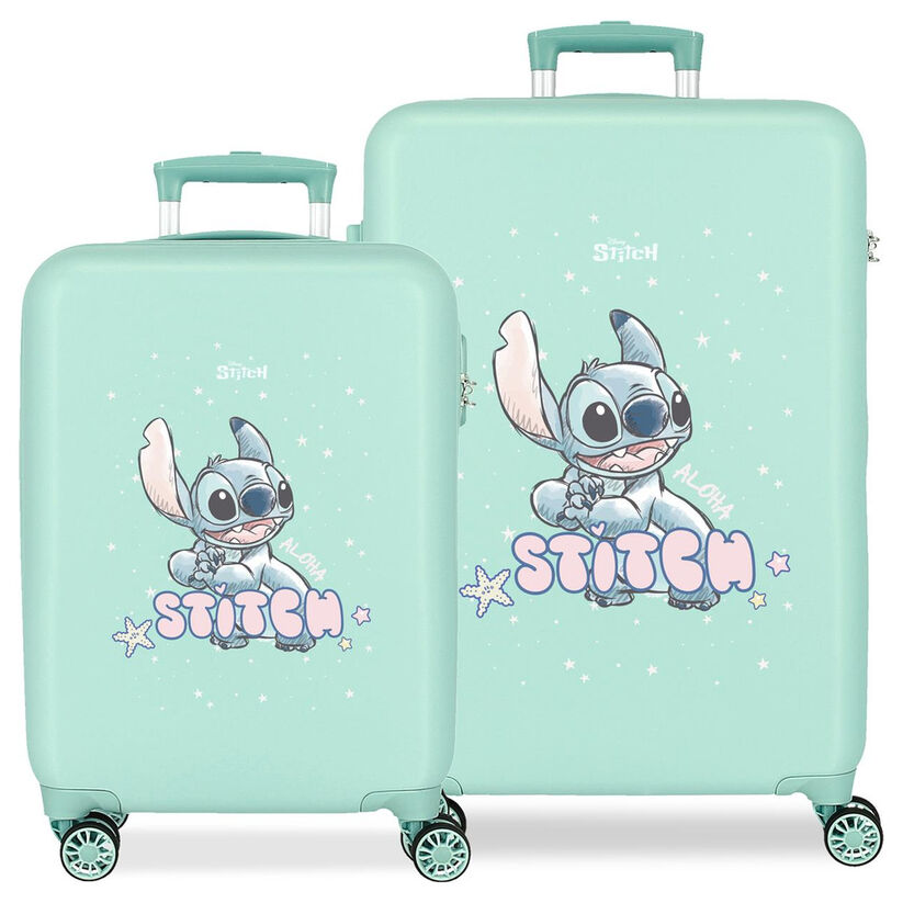 Set de dos maletas trolley Disney Stitch en verde agua - 2