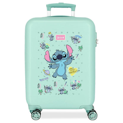 Maleta trolley ABS verde agua con diseño de Stitch Disney - 2