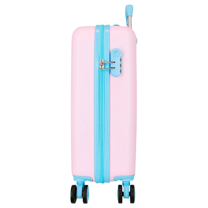 Maleta trolley rosa Happy Pets Owl Roll Road con búho y ruedas turquesa - 2