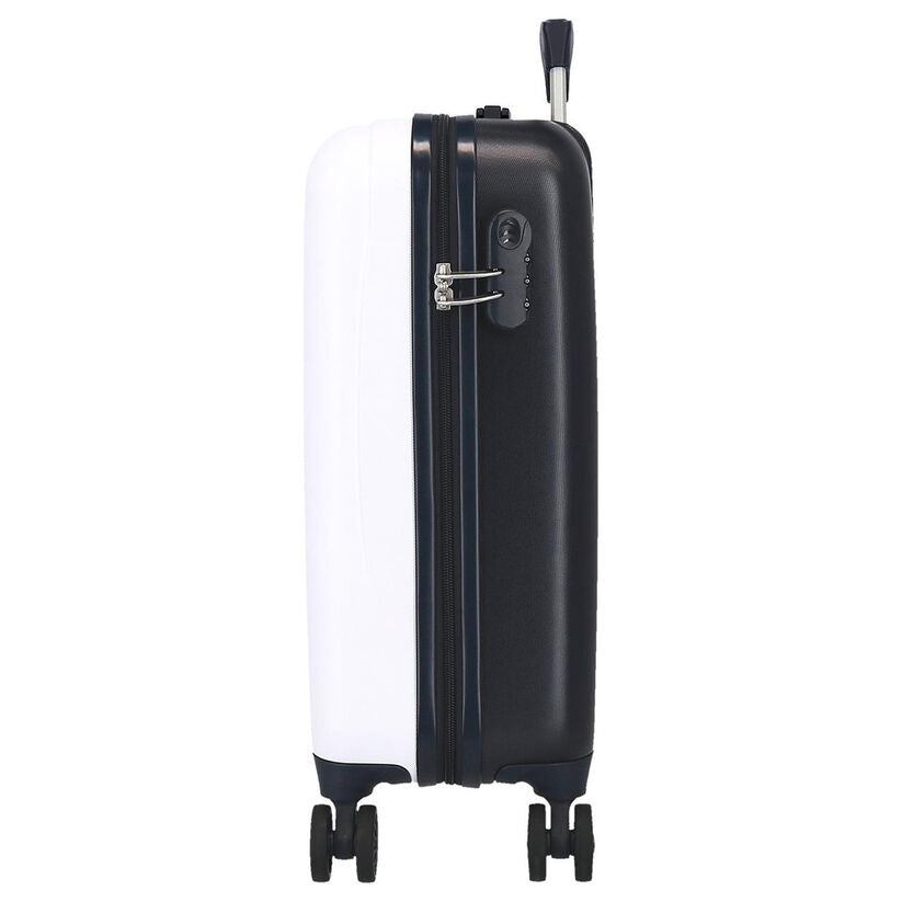 Maleta trolley ABS Monsters Movom blanca con estampado de monstruos - 2