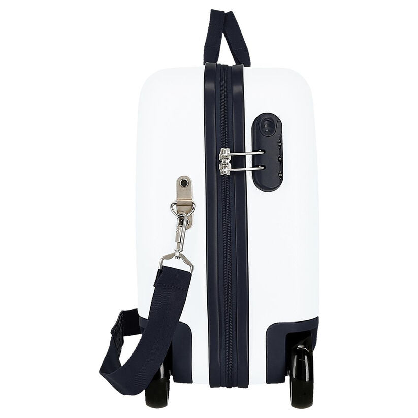 Maleta trolley ABS Monsters Movom blanca con estampado de monstruos - 2