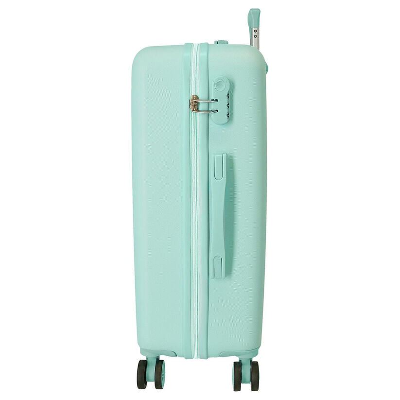 Maleta trolley verde menta Lovely Stitch de Disney con cuatro ruedas - 2