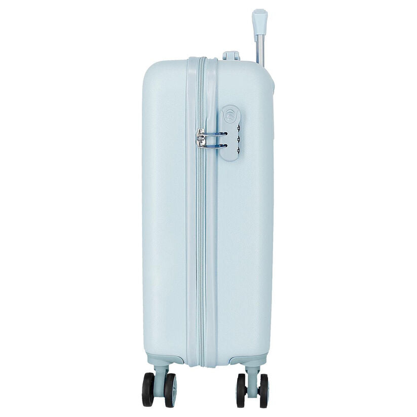 Maleta trolley azul claro Stitch Disney de 55 cm con corazones y cuatro ruedas - 3
