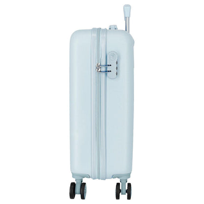 Maleta trolley azul claro Stitch Disney de 55 cm con corazones y cuatro ruedas - 3