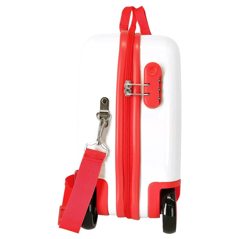 Maleta trolley ABS Disney Dumbo blanca con detalles rojos - 3