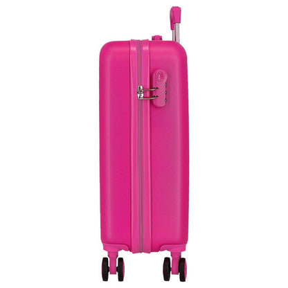 Maleta trolley rosa de ABS con Minnie Disney y cuatro ruedas dobles - 3