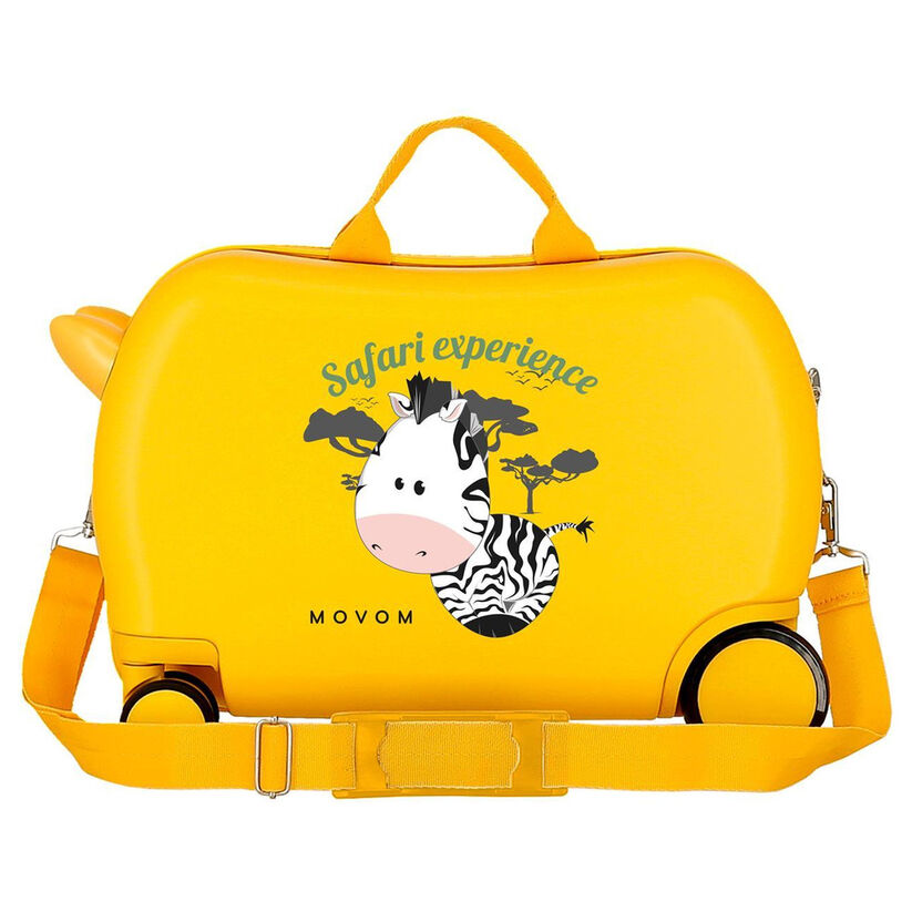 Maleta trolley ABS amarilla Movom con diseño de cebra Safari Experience - 3
