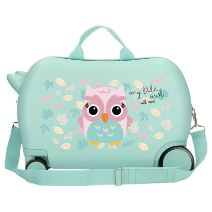 Maleta trolley ABS verde menta con diseño de búho Happy Pets Owl - 3