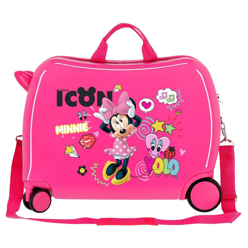 Maleta trolley rosa de ABS con diseño de Minnie Disney - 3