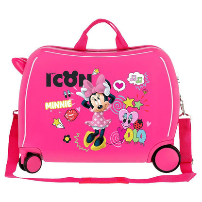Maleta trolley rosa de ABS con diseño de Minnie Disney - 3