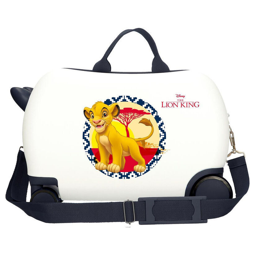 Maleta trolley ABS blanca de Disney El Rey León con ilustración de Simba - 2