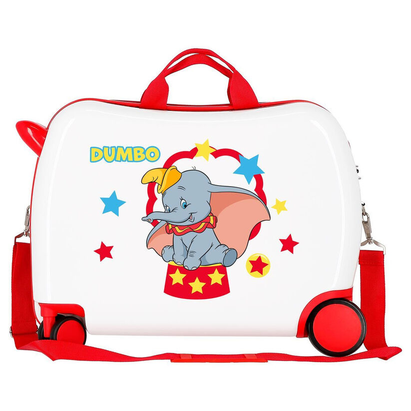 Maleta trolley ABS Disney Dumbo blanca con detalles rojos - 4