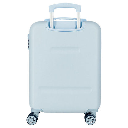 Maleta trolley azul claro Stitch Disney de 55 cm con corazones y cuatro ruedas - 4