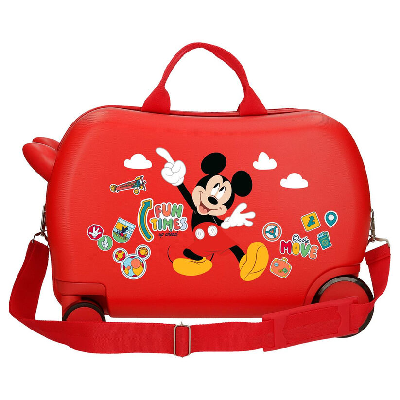 Maleta trolley roja de ABS con diseño de Mickey Disney - 3