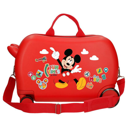 Maleta trolley roja de ABS con diseño de Mickey Disney - 3