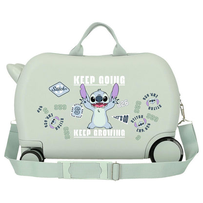 Maleta trolley ABS verde claro con diseño de Stitch Disney - 5