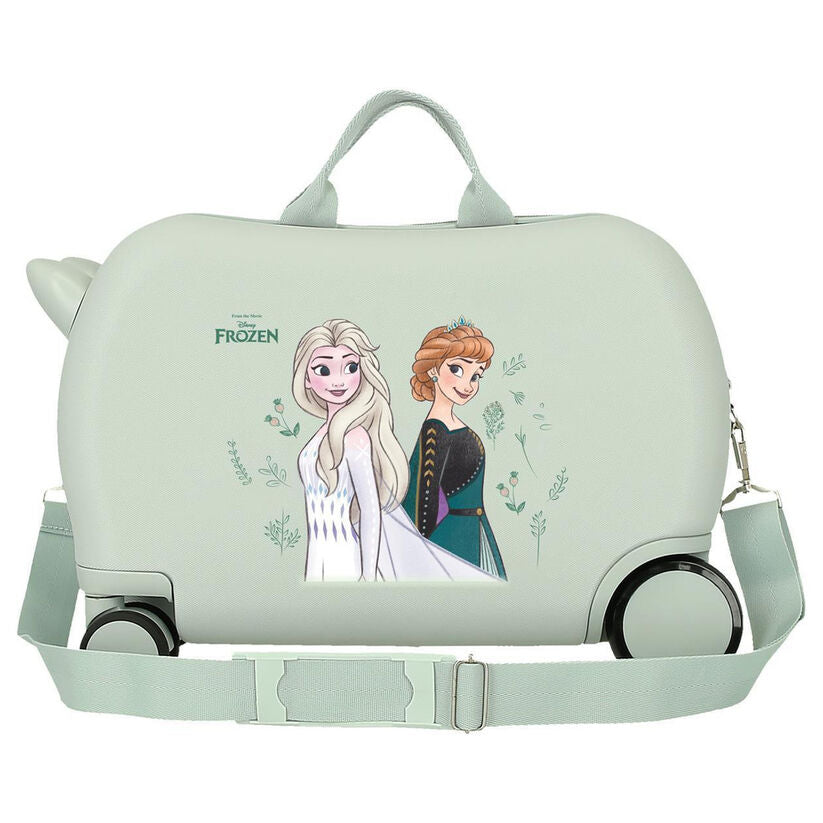 Maleta trolley ABS Frozen Disney con Elsa y Anna en verde menta - 3