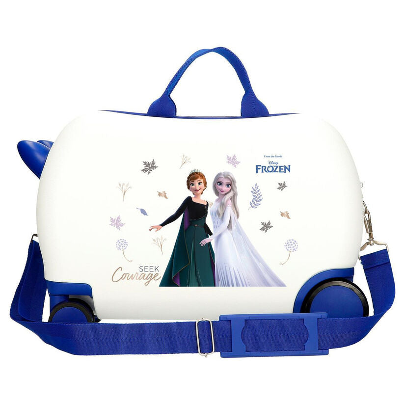 Maleta trolley ABS Frozen Disney blanca con Anna y Elsa - 3