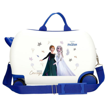 Maleta trolley ABS Frozen Disney blanca con Anna y Elsa - 3