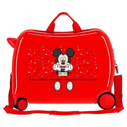 Maleta trolley ABS roja de Mickey Disney con cuatro ruedas dobles - 3