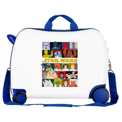 Maleta trolley blanca Star Wars Characters con ruedas azules - 3