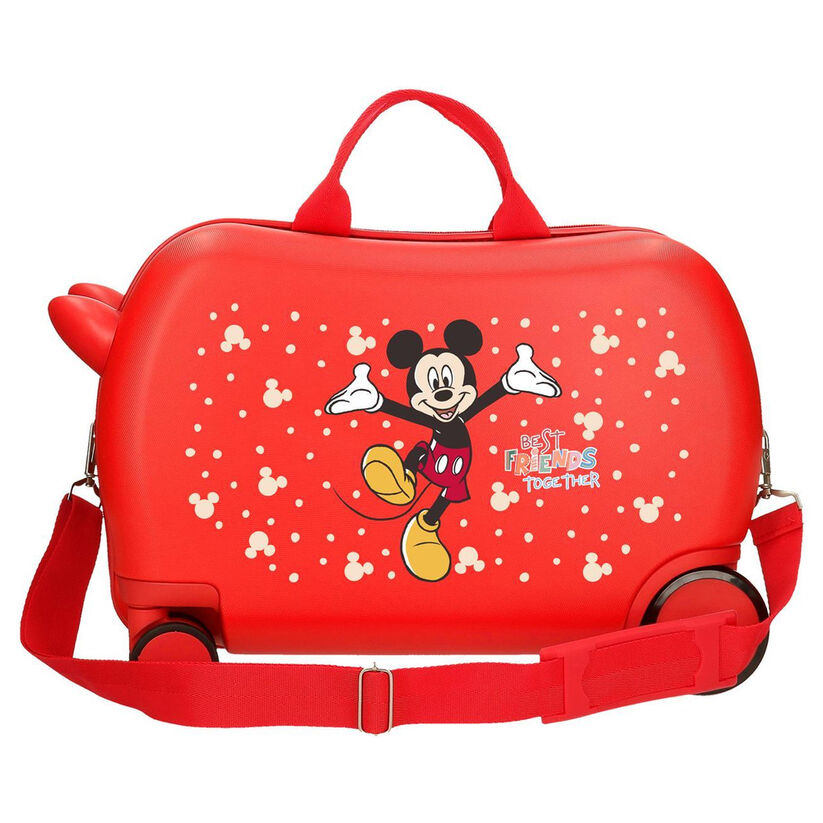 Maleta trolley roja de ABS con Mickey Disney Best Friends Together - 3