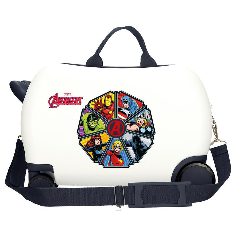 Maleta trolley blanca de ABS de Los Vengadores Marvel con cuatro ruedas - 3