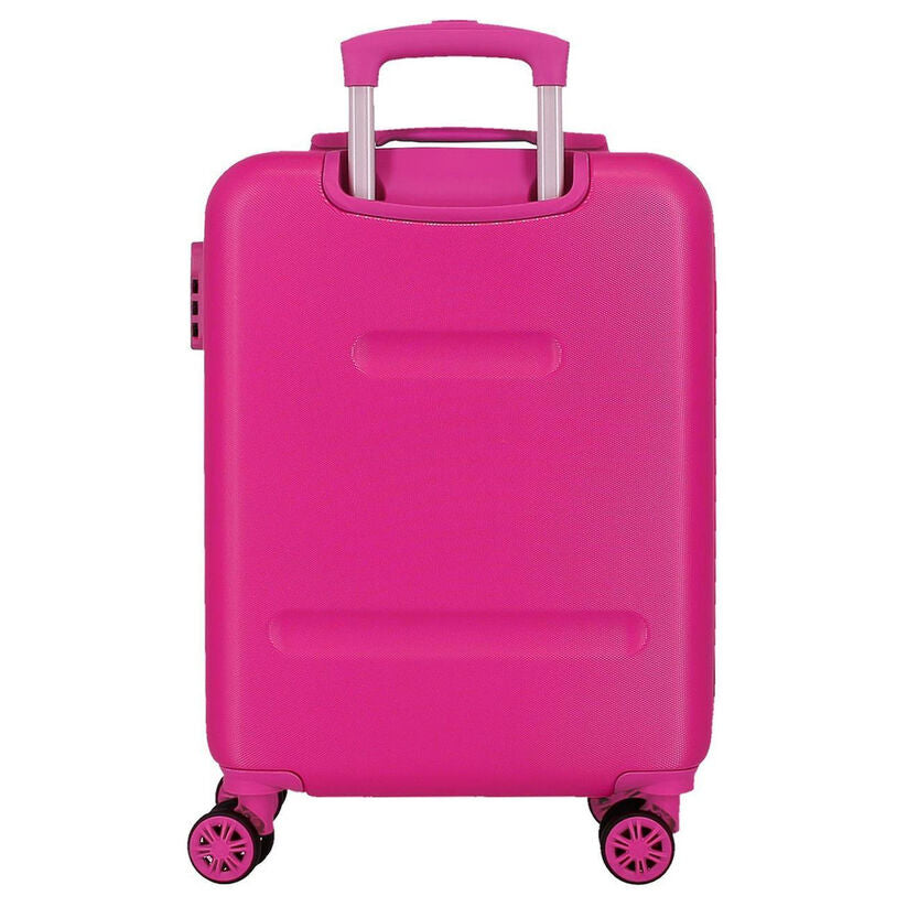 Maleta trolley rosa de ABS con Minnie Disney y cuatro ruedas dobles - 4