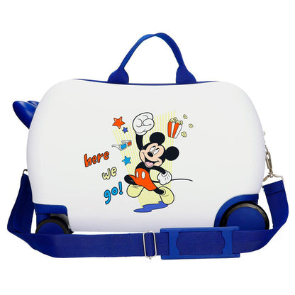 Maleta trolley ABS blanca y azul de Mickey Disney de 45 cm - 4