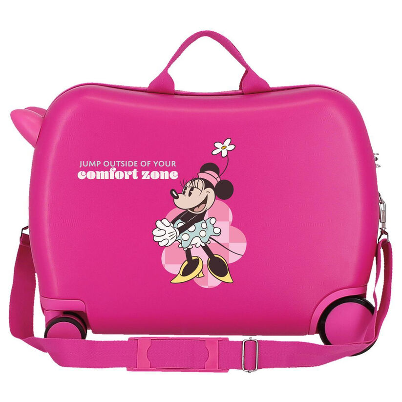 Maleta trolley rosa Minnie Disney de ABS con cuatro ruedas - 3