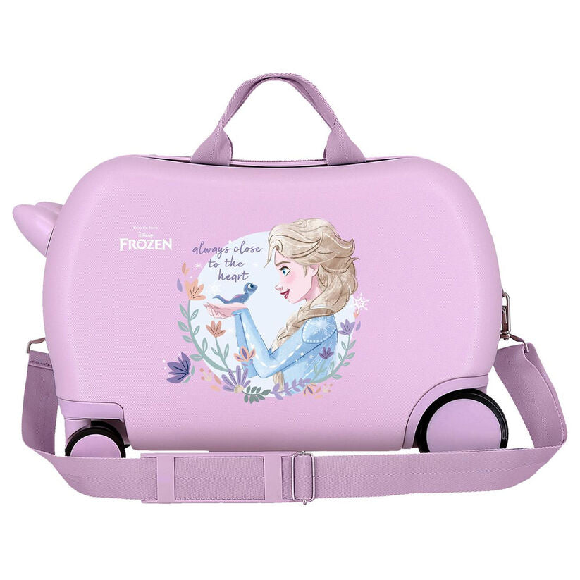 Maleta trolley ABS Frozen Disney rosa lila con ilustración de Elsa - 3