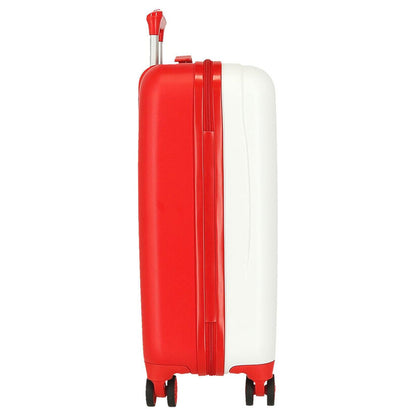 Maleta trolley blanca Happy Pets Lion con detalles rojos y ruedas dobles - 4