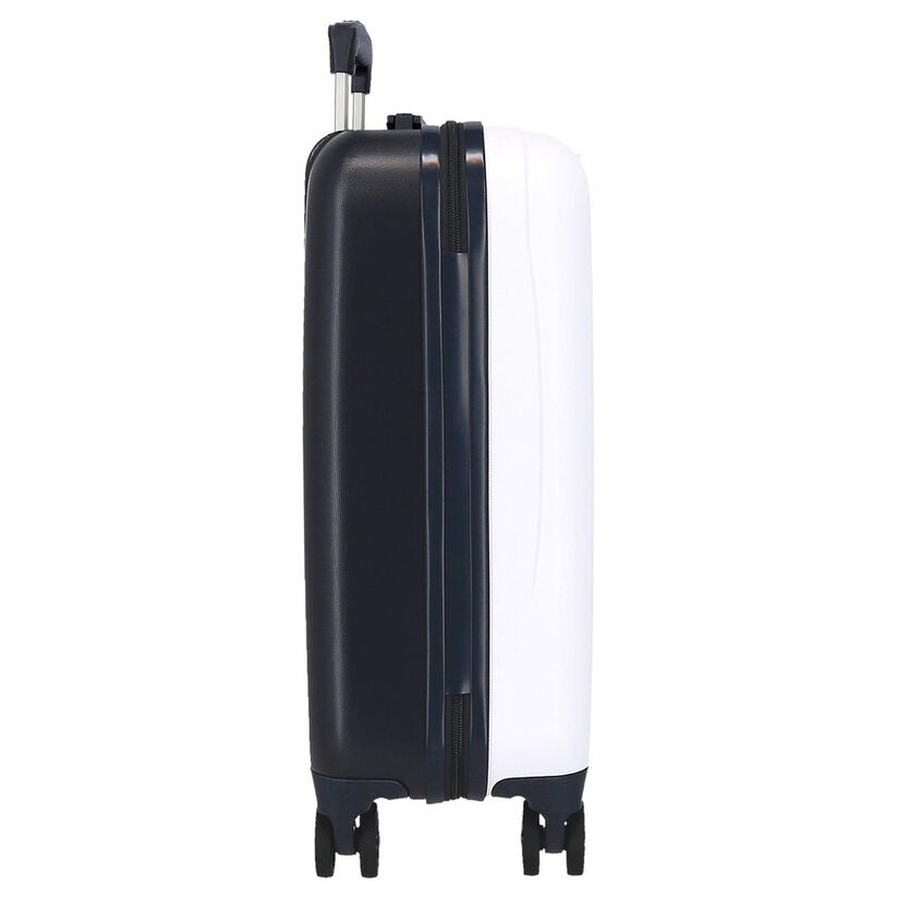 Maleta trolley ABS Monsters Movom blanca con estampado de monstruos - 4