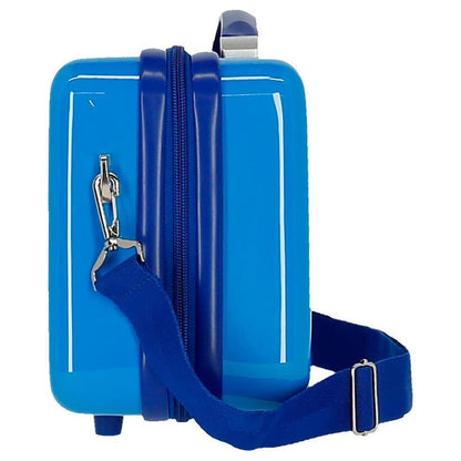 Neceser azul de ABS Spidey Marvel con asa y correa lateral - 4
