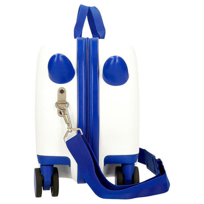 Maleta trolley ABS blanca de Mickey Disney con detalles azules - 4