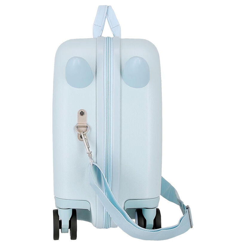Maleta trolley azul claro de Stitch Disney con corazones y cuatro ruedas - 4