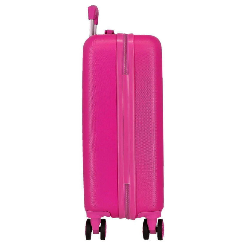 Maleta trolley rosa de ABS con Minnie Disney y cuatro ruedas dobles - 5