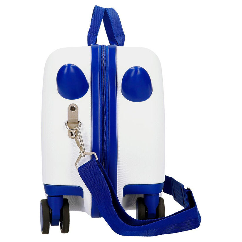 Maleta trolley ABS blanca y azul de Mickey Disney de 45 cm - 5