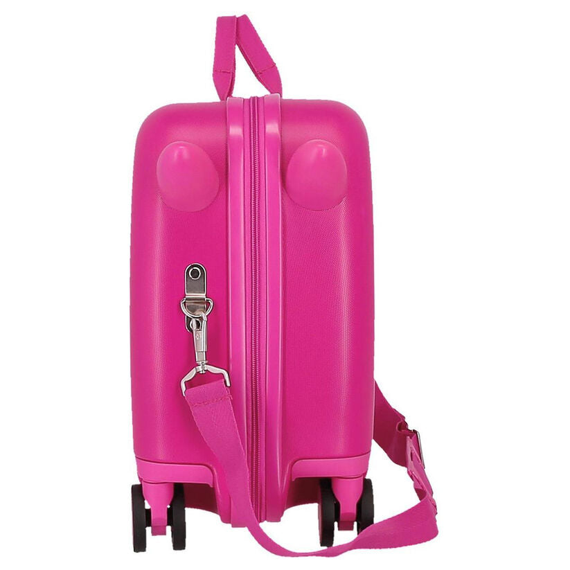 Maleta trolley rosa Minnie Disney de ABS con cuatro ruedas - 4