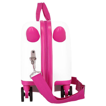 Maleta trolley ABS blanca y rosa con diseño floral de Minnie Disney - 4