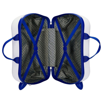 Maleta trolley ABS blanca y azul con dibujo de oso - 5
