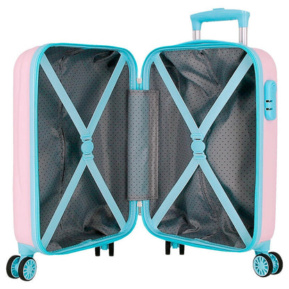 Maleta trolley rosa y turquesa Happy Pets con búho y cuatro ruedas dobles - 5