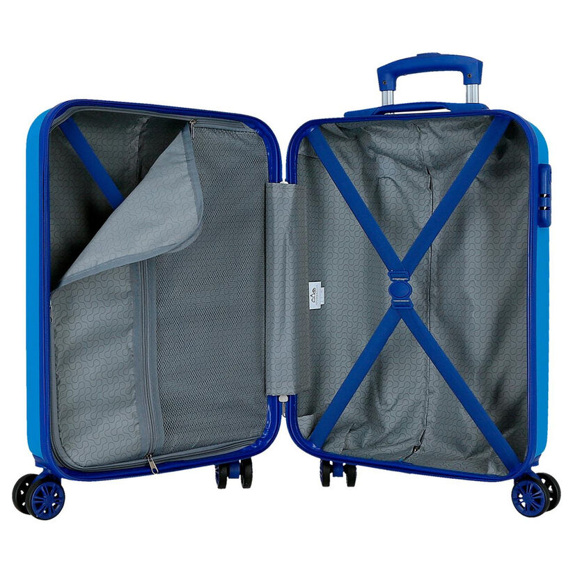 Maleta trolley azul Movom Monsters de 55 cm con estampado de monstruos - 5