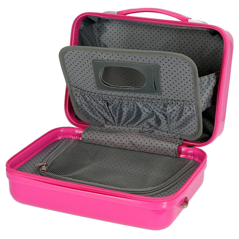 Neceser rosa de ABS Minnie Disney Enjoy con correa lateral - 3