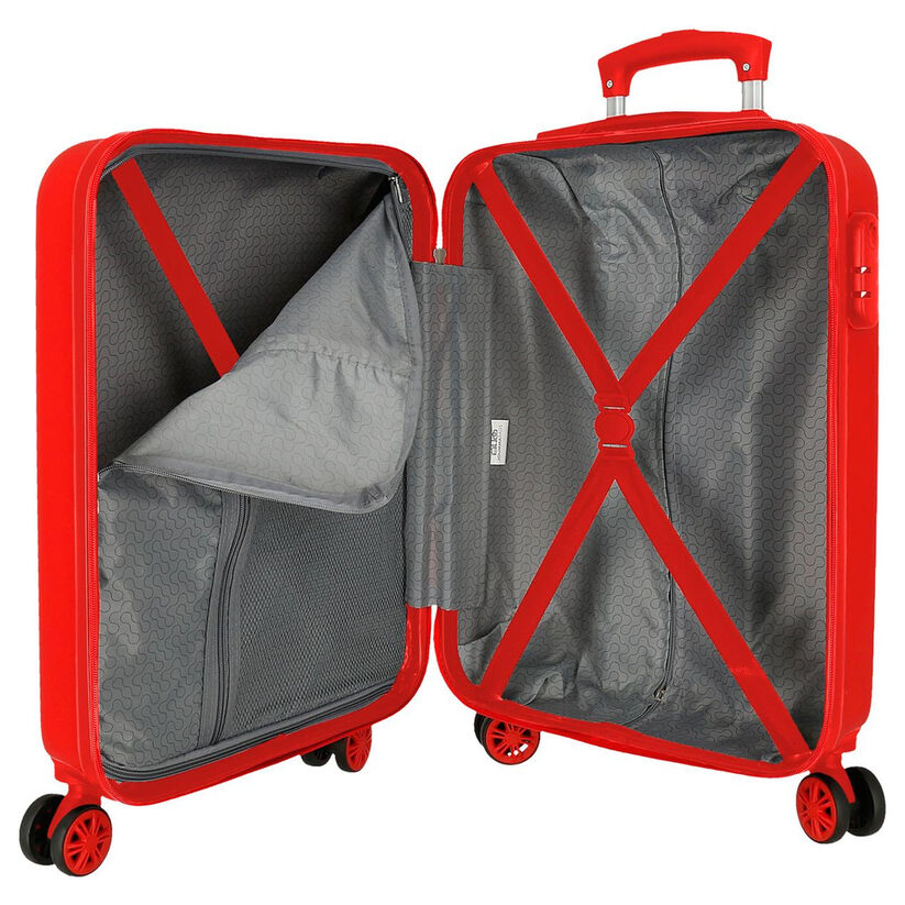 Maleta trolley roja de ABS con diseño de Mickey Disney - 5