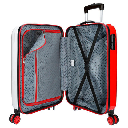 Maleta trolley ABS blanca de Mickey Disney con cuatro ruedas dobles - 5