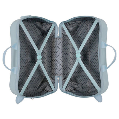 Maleta trolley azul claro Frozen Disney con diseño de Elsa y cuatro ruedas dobles - 4