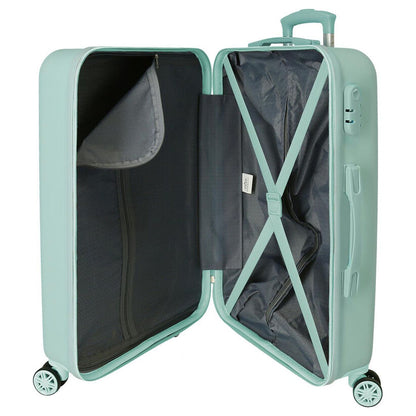 Maleta trolley verde menta Lovely Stitch de Disney con cuatro ruedas - 5